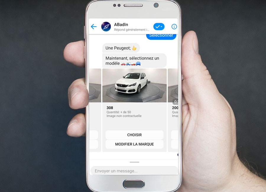 chatbot pour voitures d'occasion