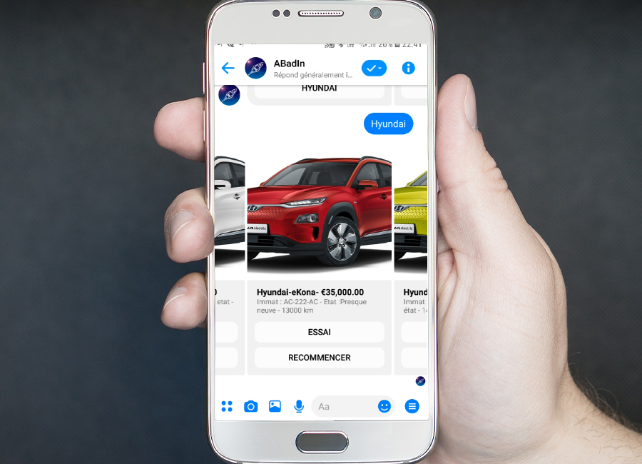 chatbot pour voitures neuves